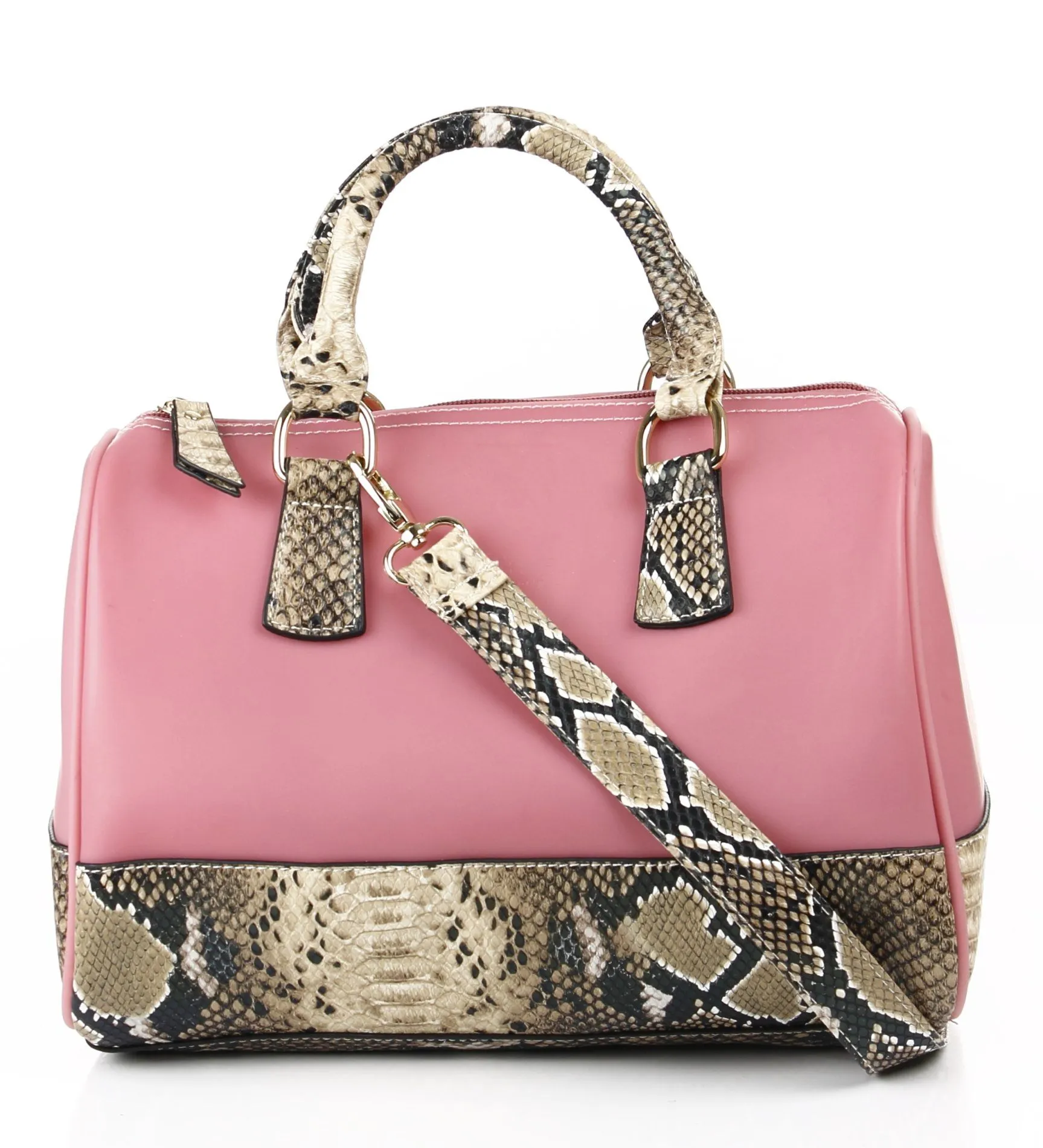 Noble Mount Snake Accent Lorraine Satchel Bag