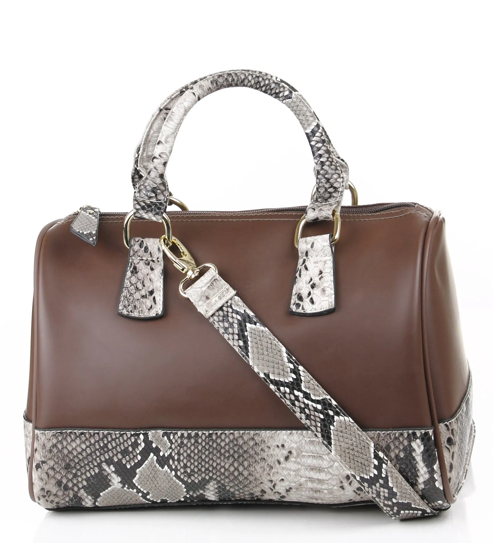 Noble Mount Snake Accent Lorraine Satchel Bag