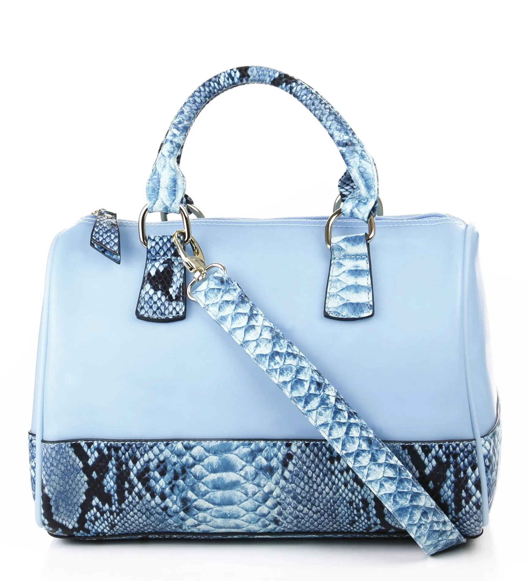 Noble Mount Snake Accent Lorraine Satchel Bag