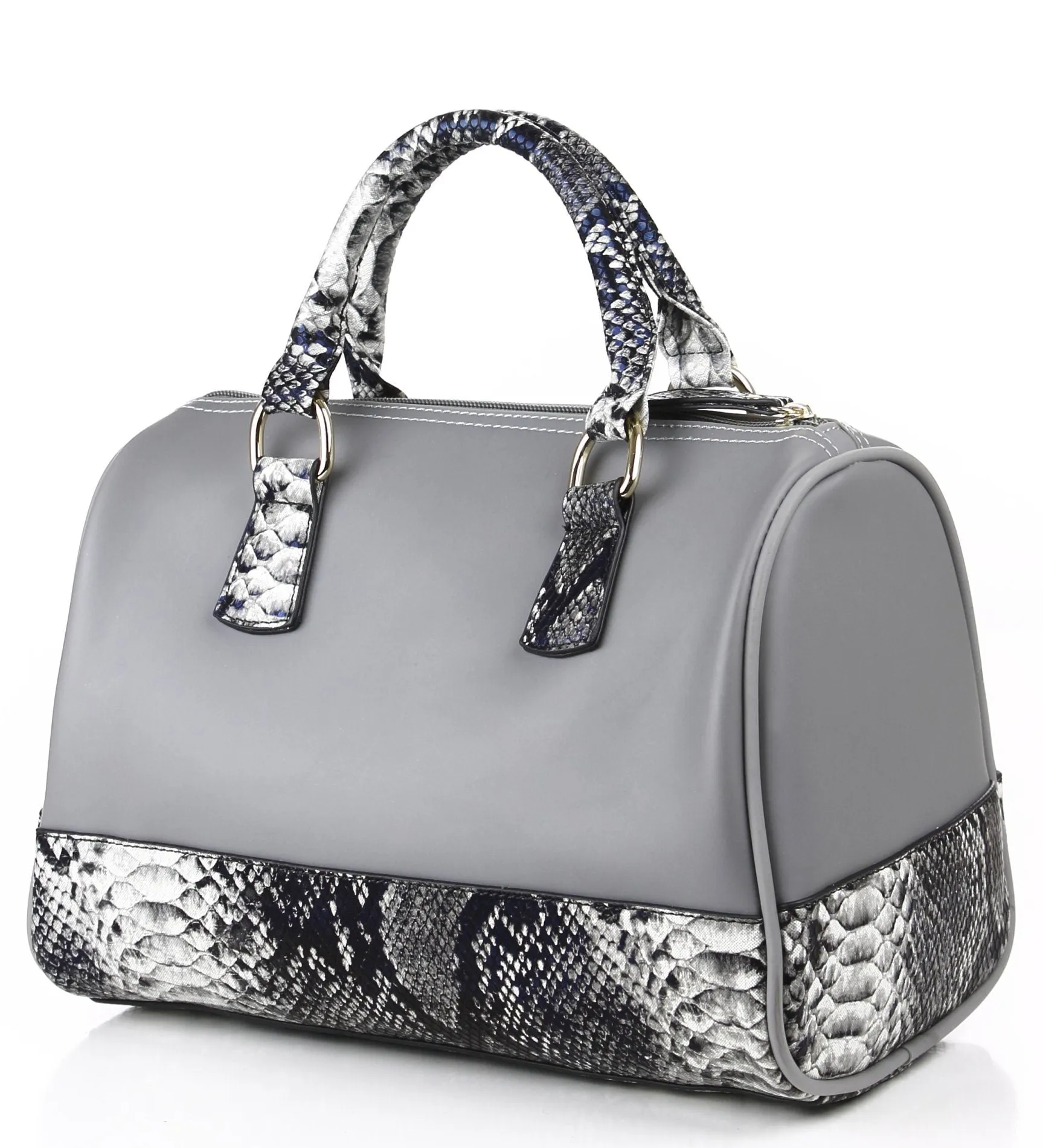 Noble Mount Snake Accent Lorraine Satchel Bag