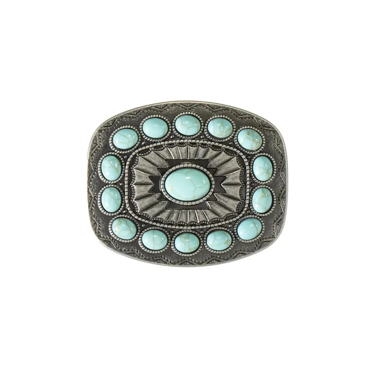 Nocona Southwest Turquoise Stone - Belt Buckle