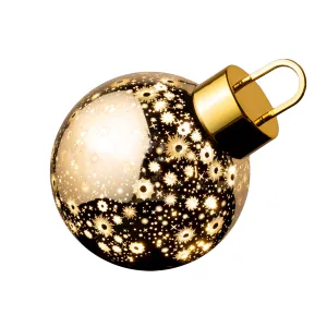 NOEL by Lamart Sfera Natalizia Luminosa con LED 20cm Oro Vetro Decorazione Natalizia