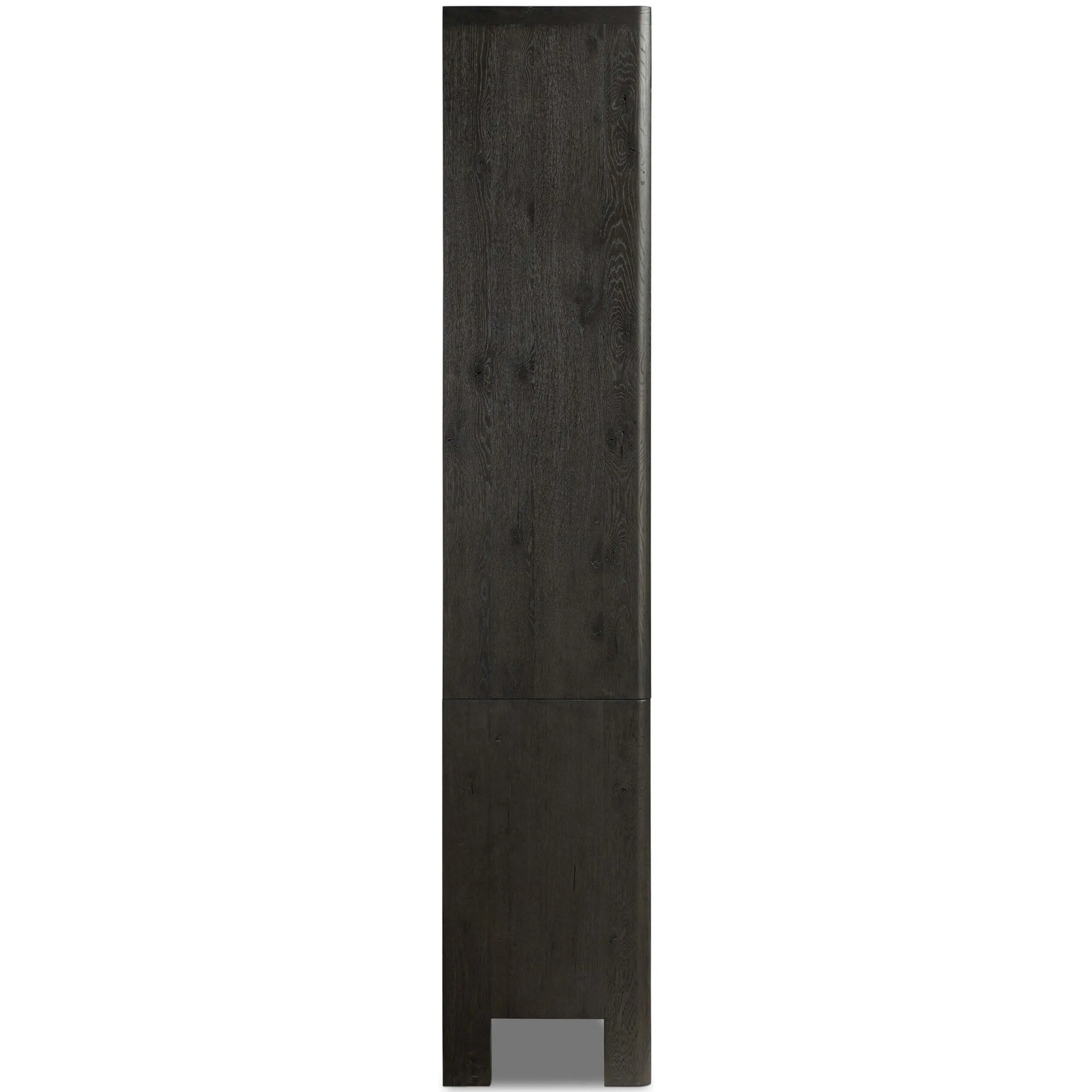 Noeline Wide Bookcase, Smoked Black