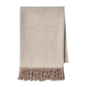 Nomade Beige Baby Alpaca Throw by Alexandre Turpault