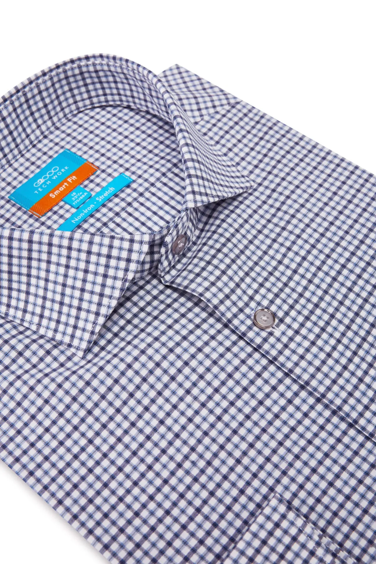 Non-Iron Easy Care Smart Fit Check Shirt with Pocket