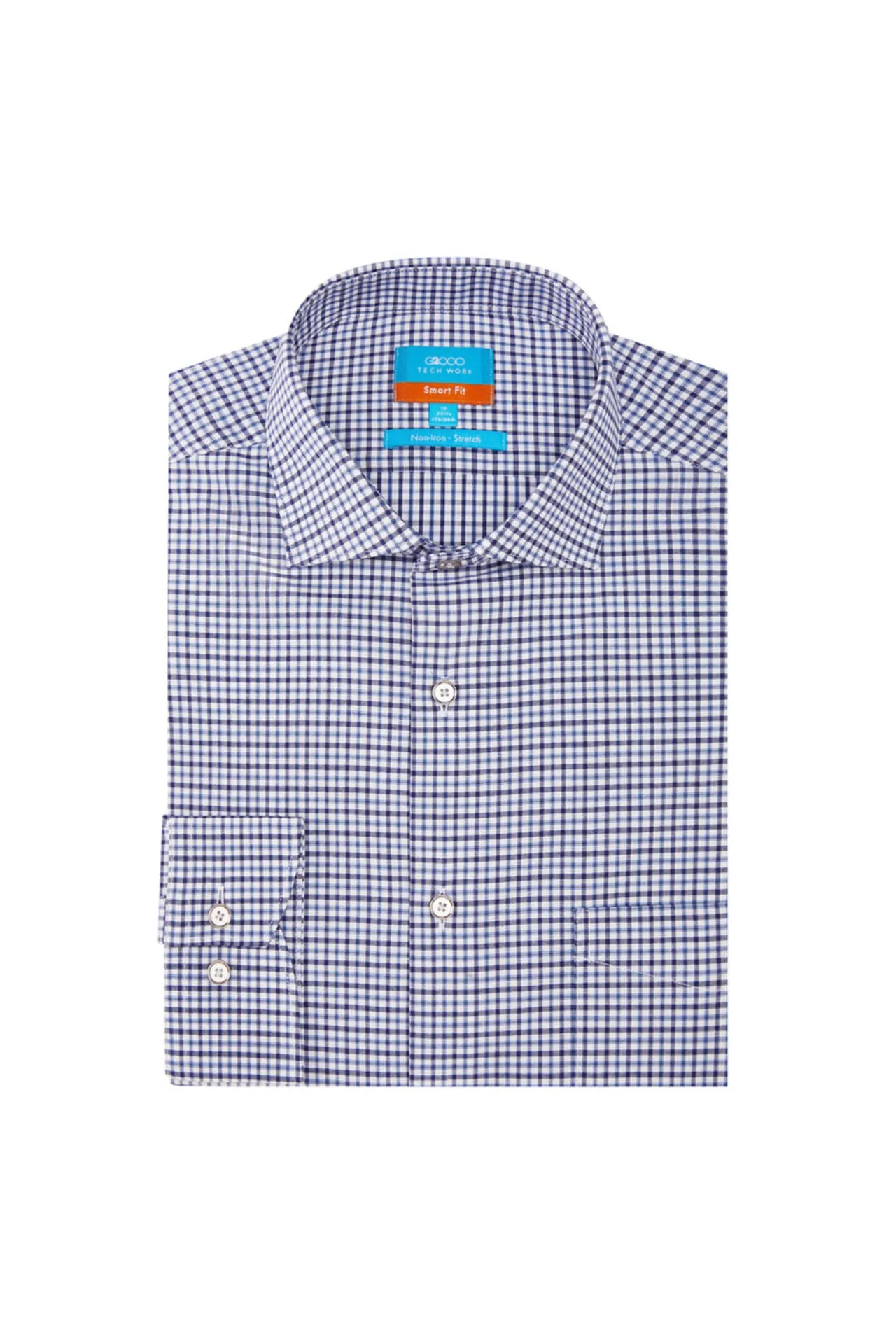 Non-Iron Easy Care Smart Fit Check Shirt with Pocket