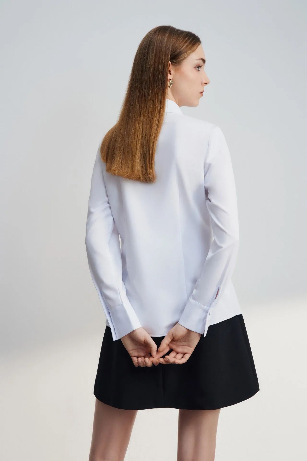 Non Iron Quick Dry Ruffled Poplin Shirt