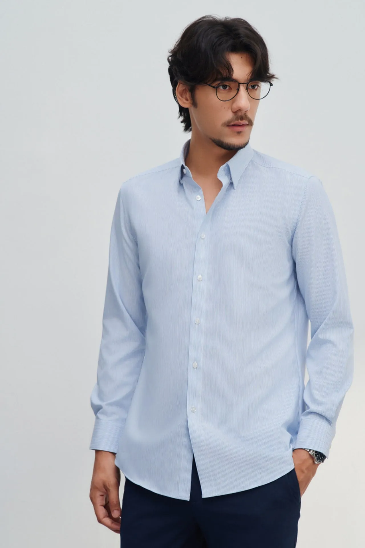 Non-Iron Quick Dry Smart Fit Stripe Shirt