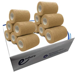 Non-Woven Cohesive Bandage Wrap, Self Adherent, (Tan)