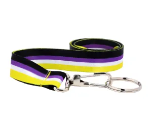 Nonbinary Flag Colored Lanyards