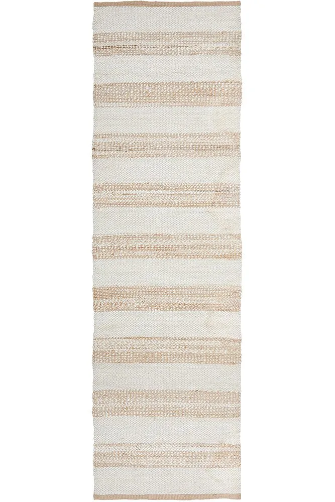 Noosa 555 Runner Rug (Natural White) by Rug Culture