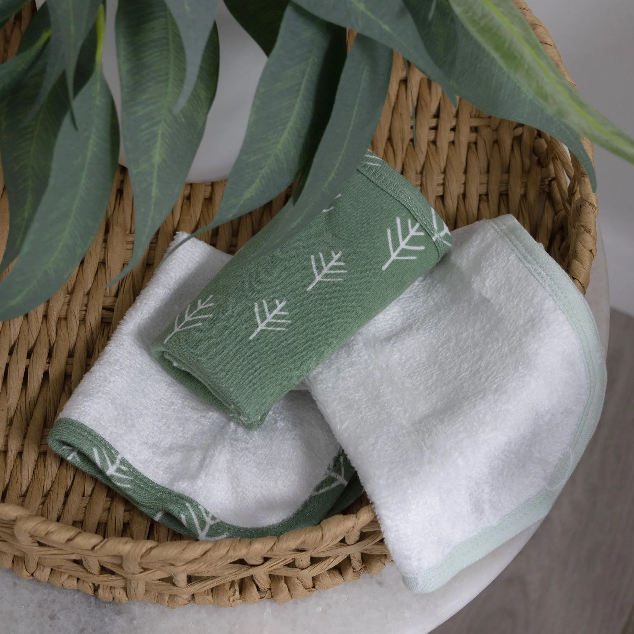 Nordic 3pk Wash Cloth Dusty Avocado/Forest