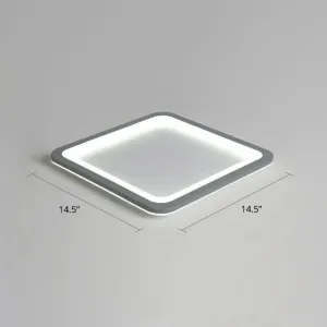 Nordic LED Ceiling Light: Dark Grey Ultra-Thin Flush Mount with Acrylic Shade