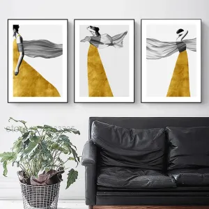 Nordic Poster Women Figure Wall Art Canvas Prints Unframed