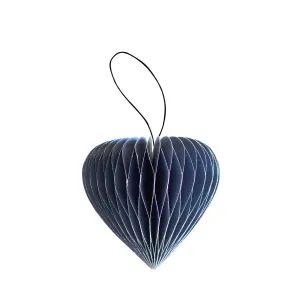 nordic rooms | ornament heart | blue   glitter - seasonal