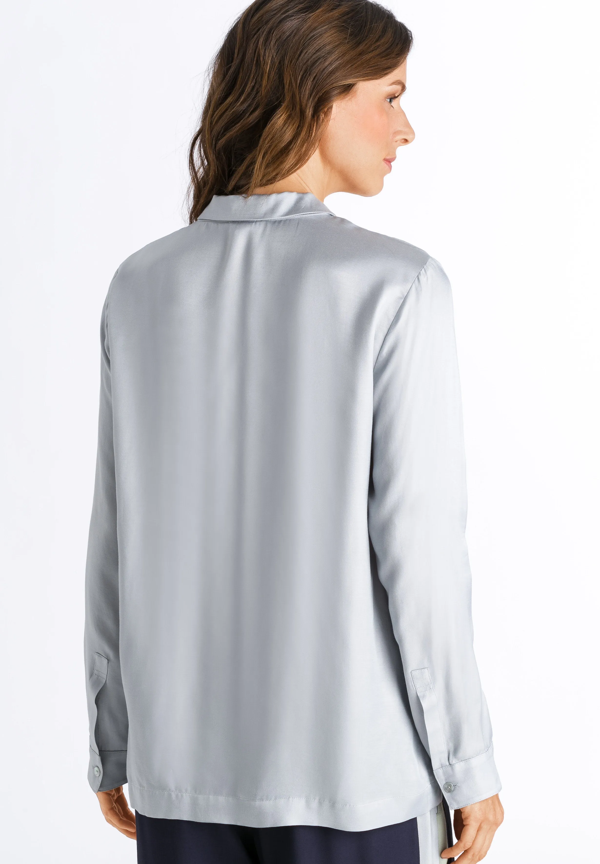 Nori Button Front Shirt | Celadon Grey 76640-1688