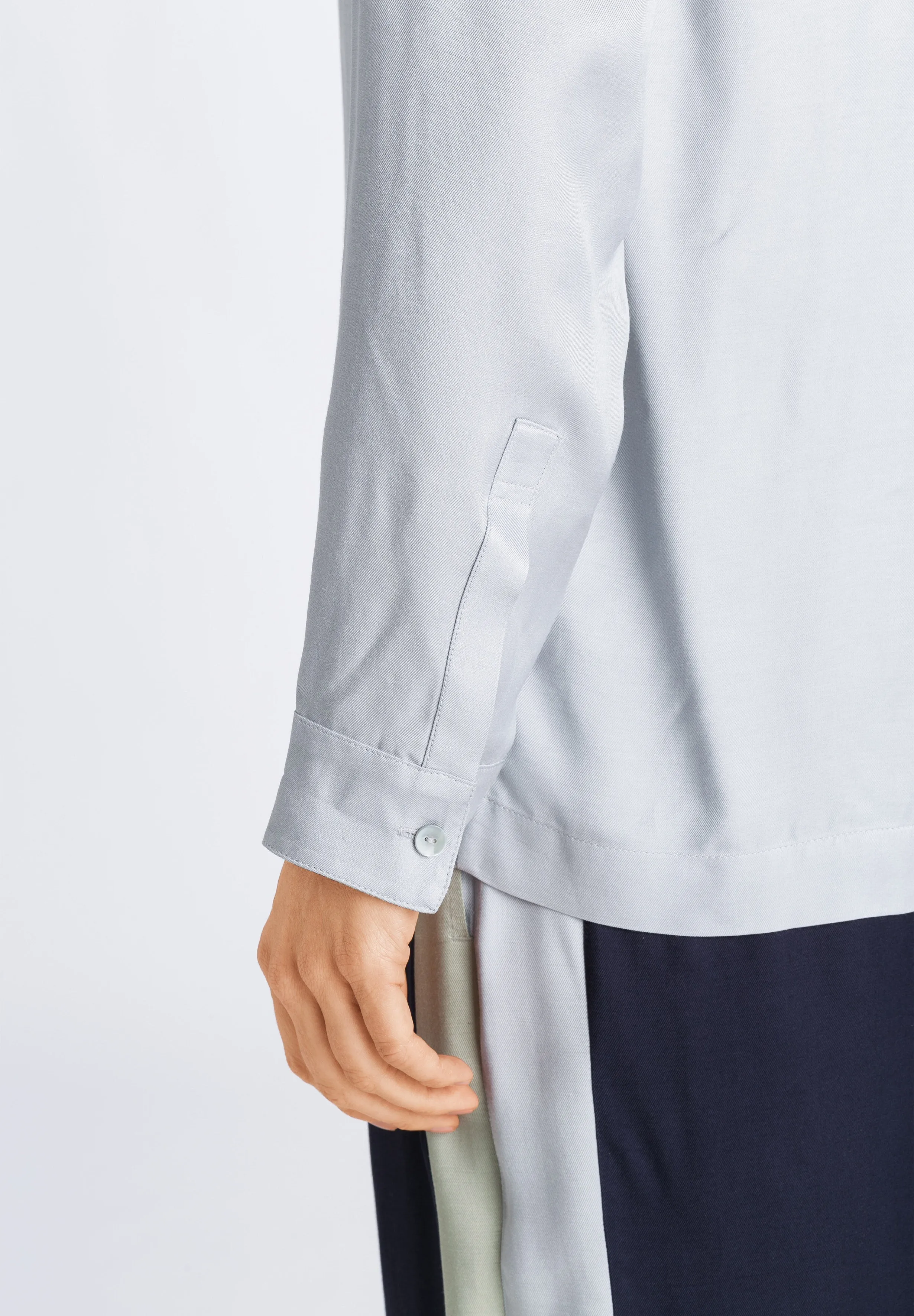 Nori Button Front Shirt | Celadon Grey 76640-1688