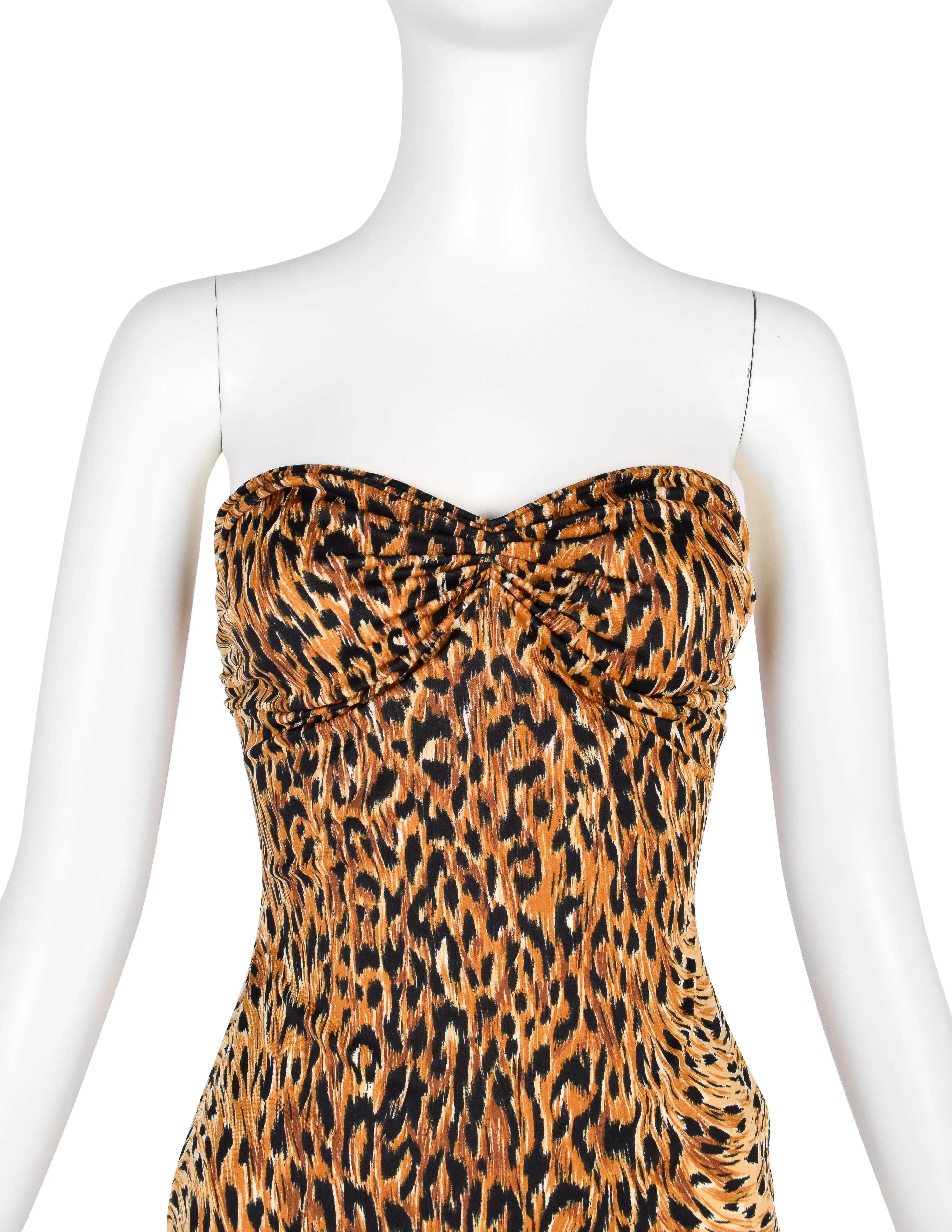 Norma Kamali OMO Vintage SS 1980 'Savage' Leopard Print Swim Dress and Cocoon Jacket Ensemble