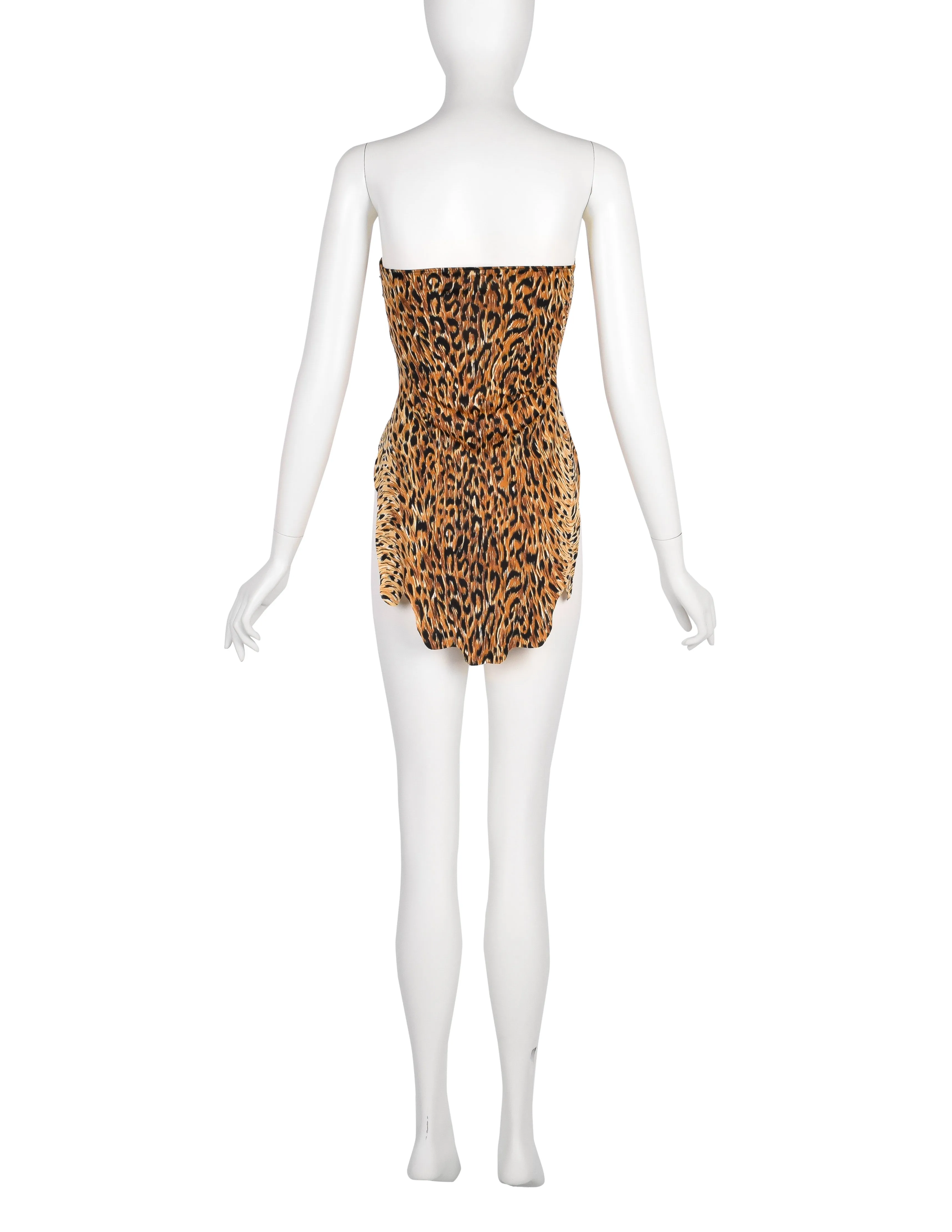 Norma Kamali OMO Vintage SS 1980 'Savage' Leopard Print Swim Dress and Cocoon Jacket Ensemble