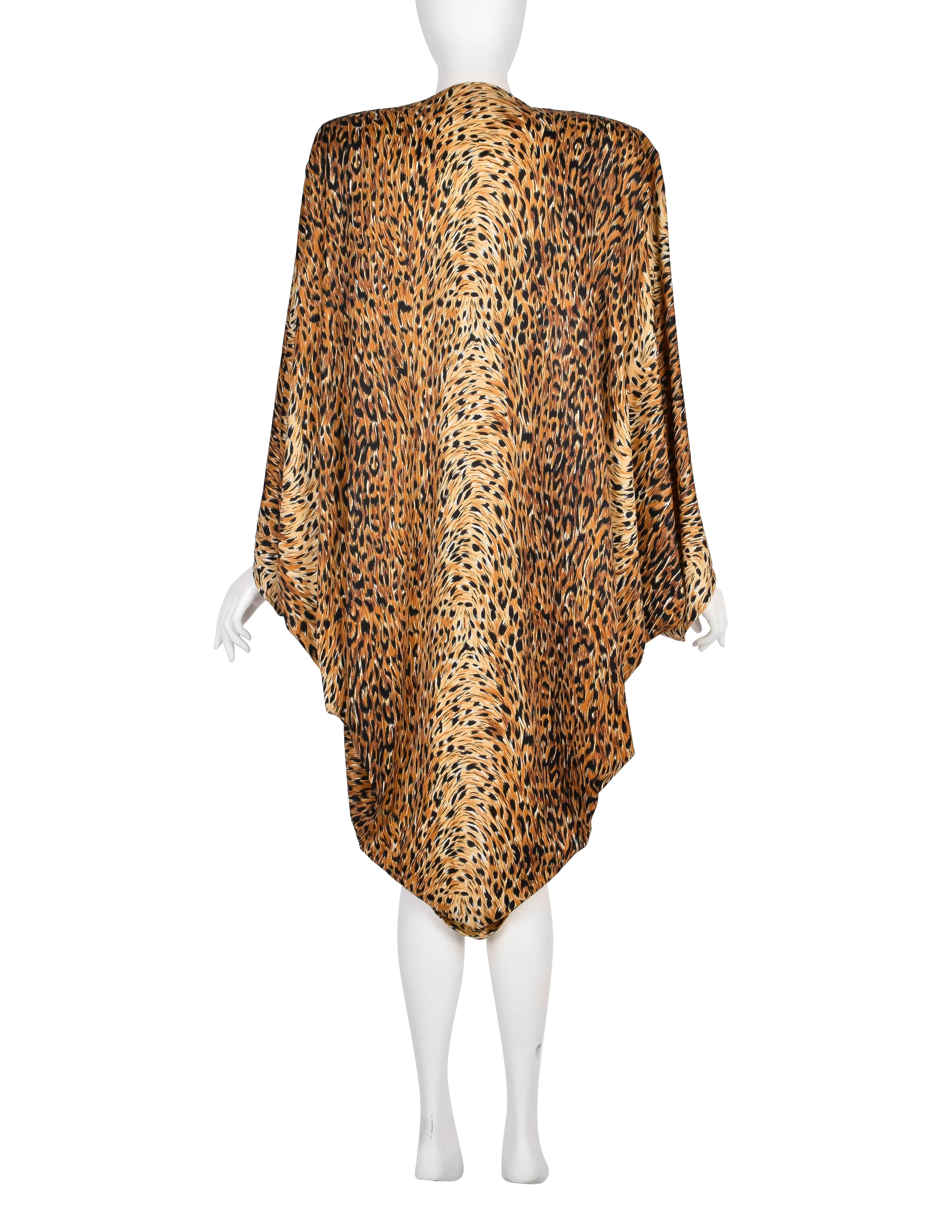 Norma Kamali OMO Vintage SS 1980 'Savage' Leopard Print Swim Dress and Cocoon Jacket Ensemble