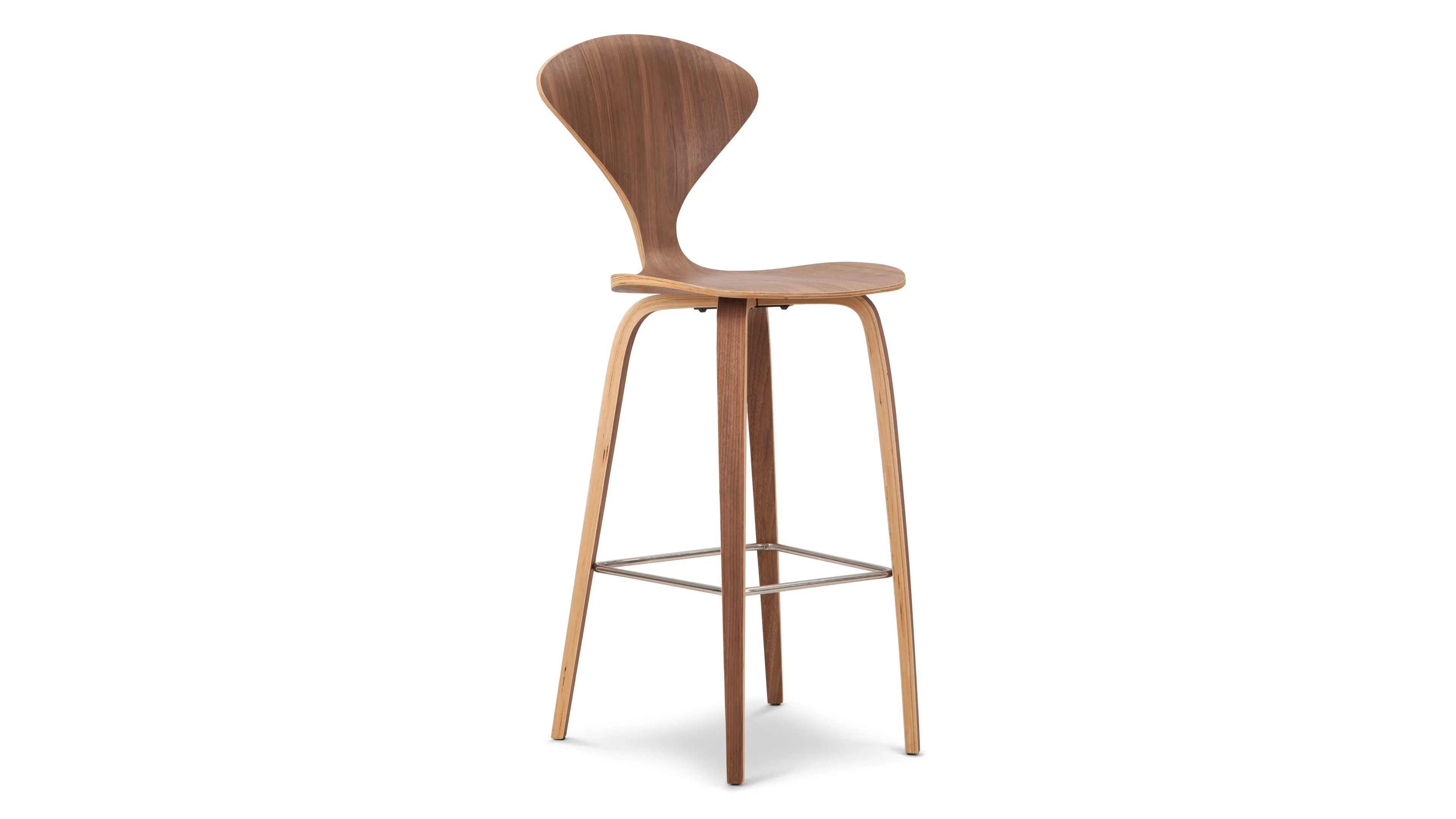 Norman - Norman Bar Stool, Walnut, 29.5" Seat Height