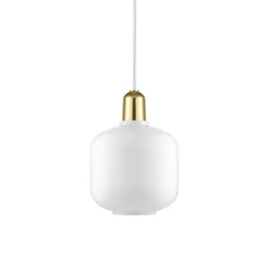 normann copenhagen | amp pendant lamp | white   brass | small