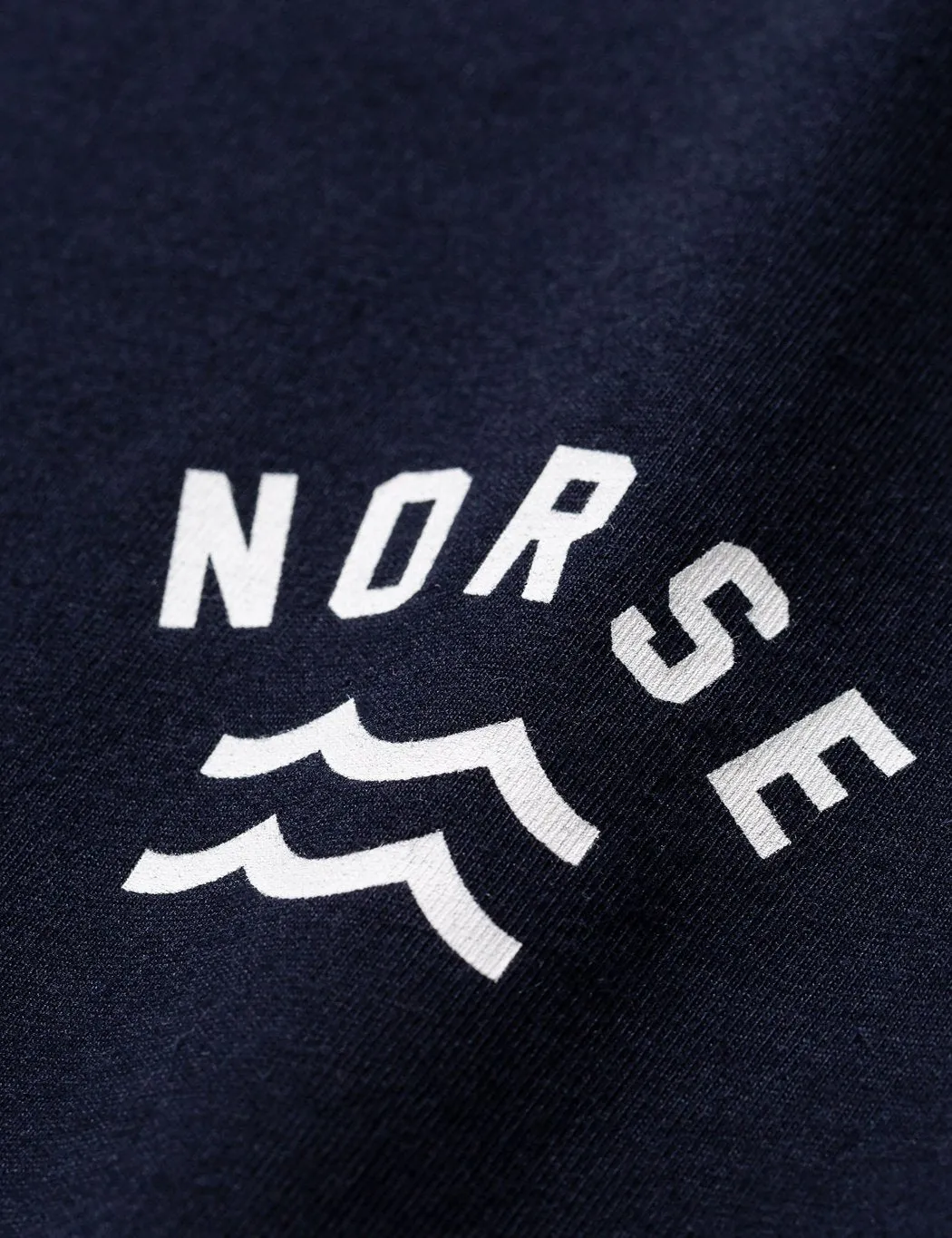 Norse Projects Niels Ivy Wave Logo T-Shirt - Dark Navy Blue