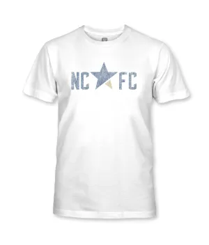 North Carolina FC Club Wordmark YOUTH Cotton T-Shirt - White