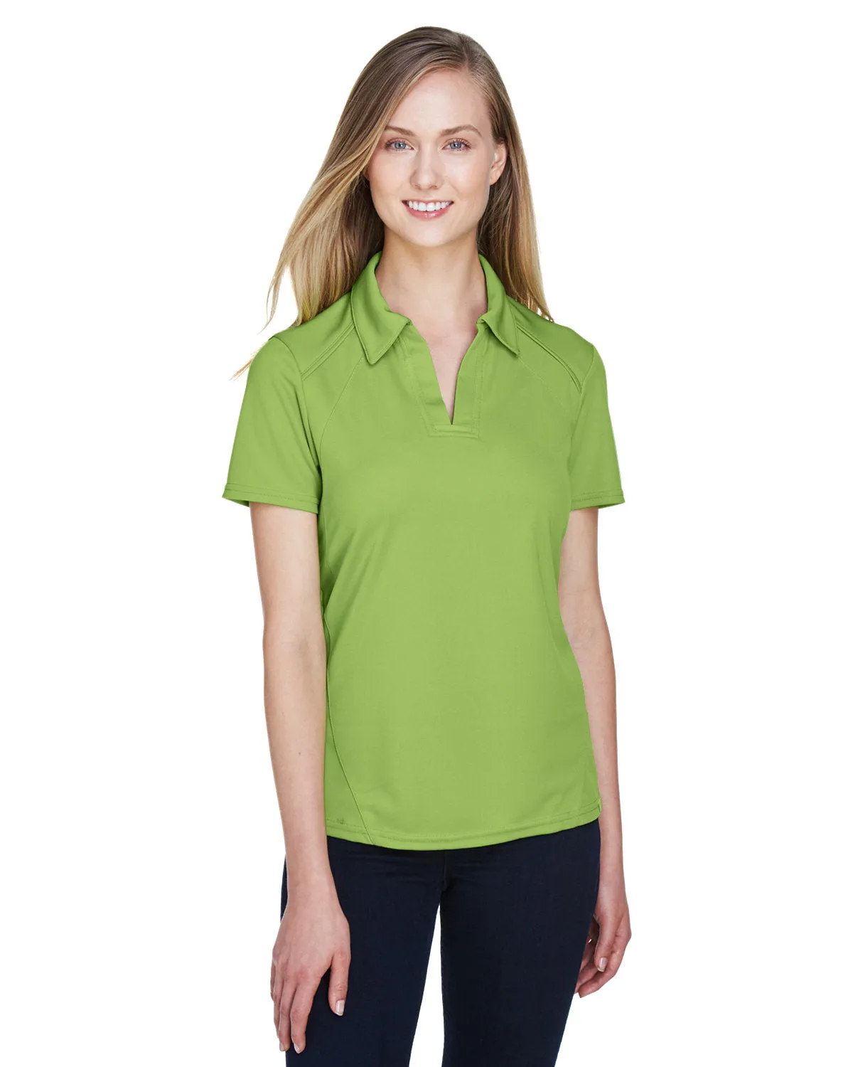 North End 78632 Ladies' Recycled Polyester Performance Piqu Polo