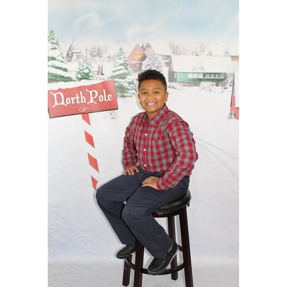 North Pole Printed Backdrop