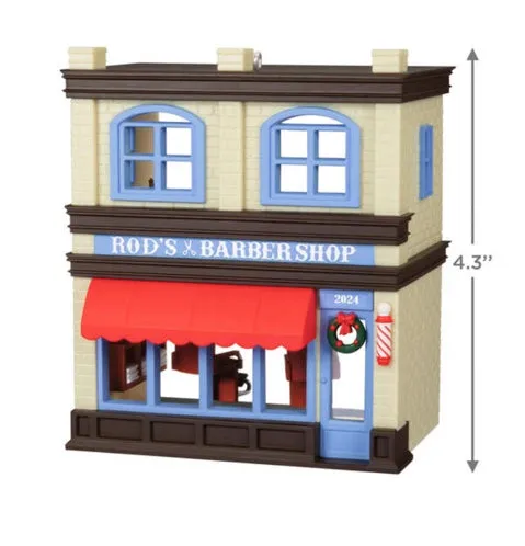 Nostalgic Houses and Shops Rod's Barbershop 2024 Ornament