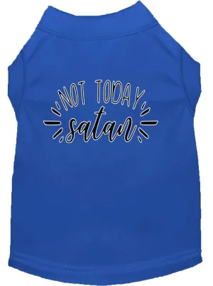 Not Today Satan Screen Print Dog Shirt Blue Xxxl (20)