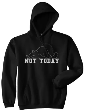 Not Today Sleepy Cat Funny Mens Pullover Hoodie