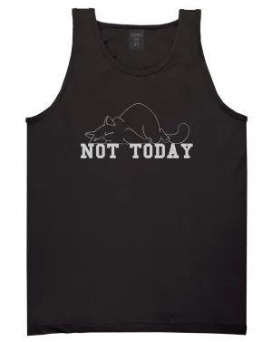 Not Today Sleepy Cat Funny Mens Tank Top T-Shirt