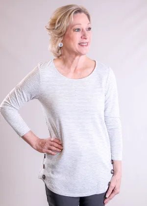 Notations Long Sleeve Tunic with Stripes