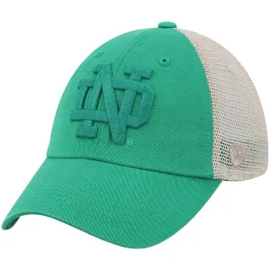 Notre Dame Fighting Irish TOW Green St. Patrick's Day Tan Mesh Adj Relax Hat Cap