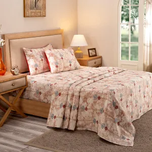 Nouveau Tradition Water Lily Red Bed Sheet