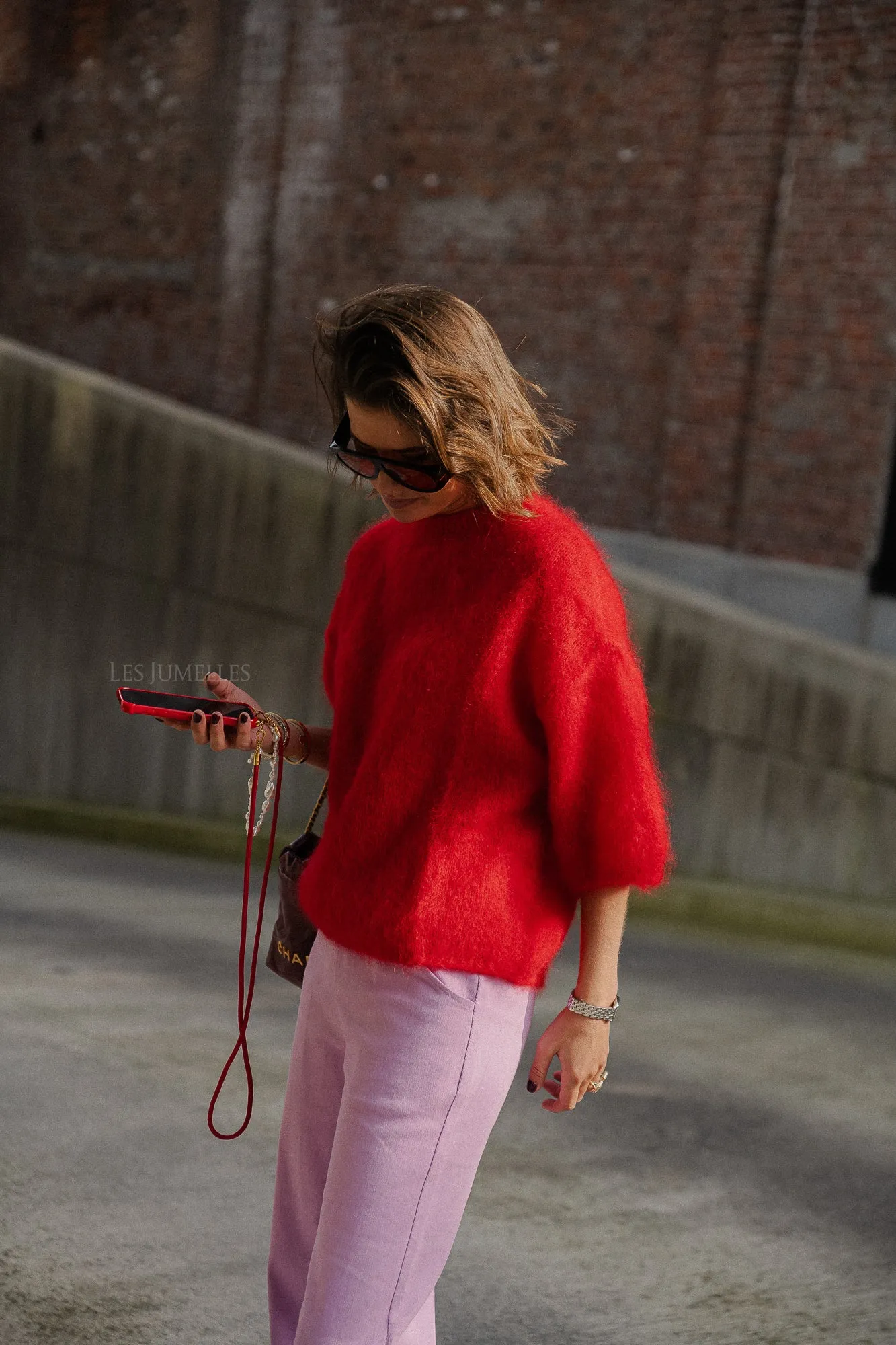 Nova mohair jumper red