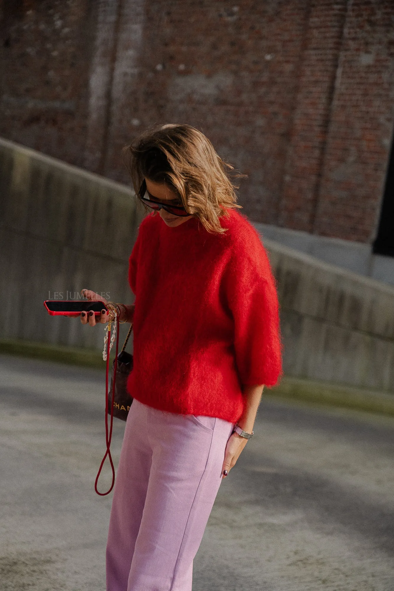 Nova mohair jumper red