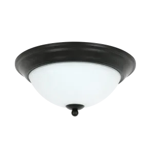 Nox Black Ceiling Light with Frosted Glass