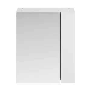 Nuie Athena 600mm 2 Door Mirror Cabinet in Gloss White