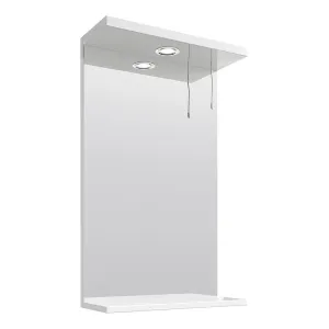 Nuie Mayford Wall Hung 450mm Mirror in Gloss White