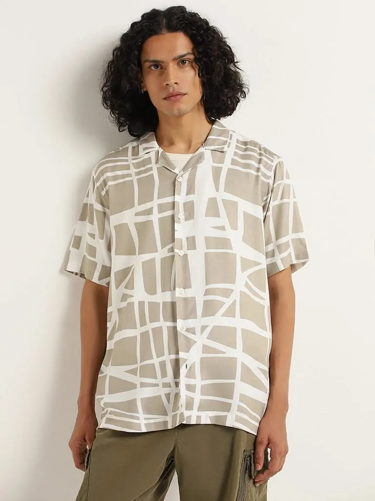 Nuon Beige Printed Shirt