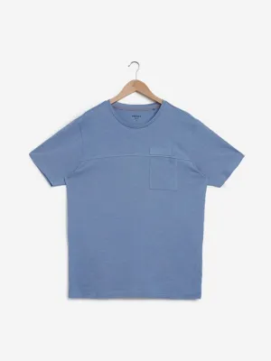 Nuon Blue Slim-Fit Crewneck T-Shirt