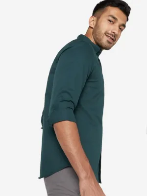 Nuon Emerald Green Slim-Fit Shirt