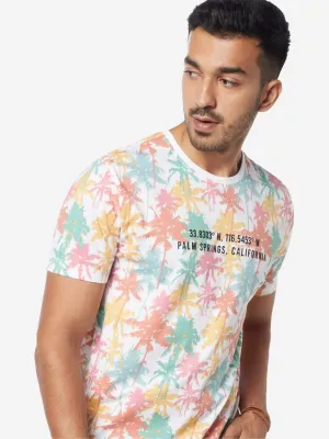 Nuon Multicolour Palm Tree Slim-Fit T-Shirt