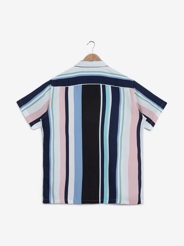 Nuon Multicolour Stripe Relaxed-Fit Casual Shirt