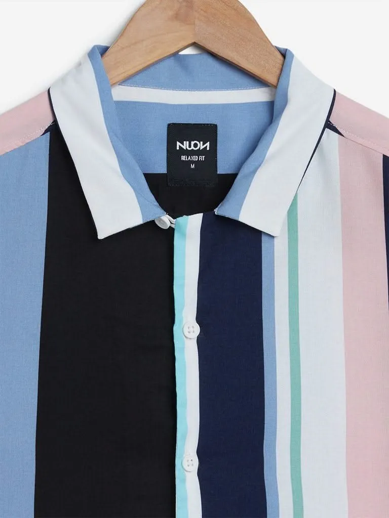 Nuon Multicolour Stripe Relaxed-Fit Casual Shirt