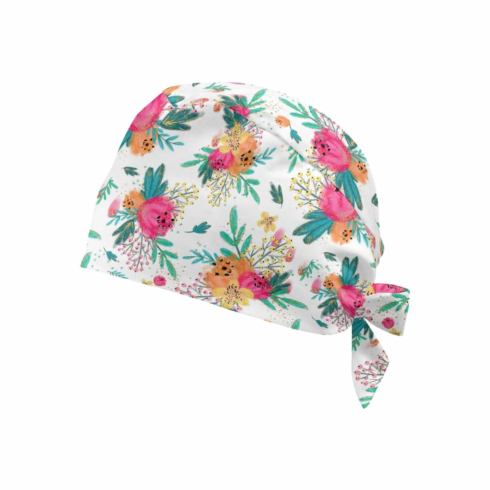 Nurse Scrub Cap Australian Floral  Scrub Cap