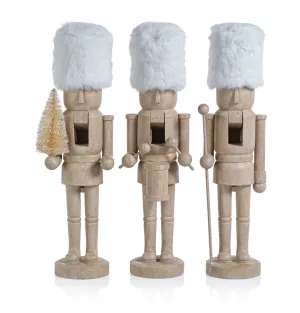 Nutcrackers with White Fur Hats